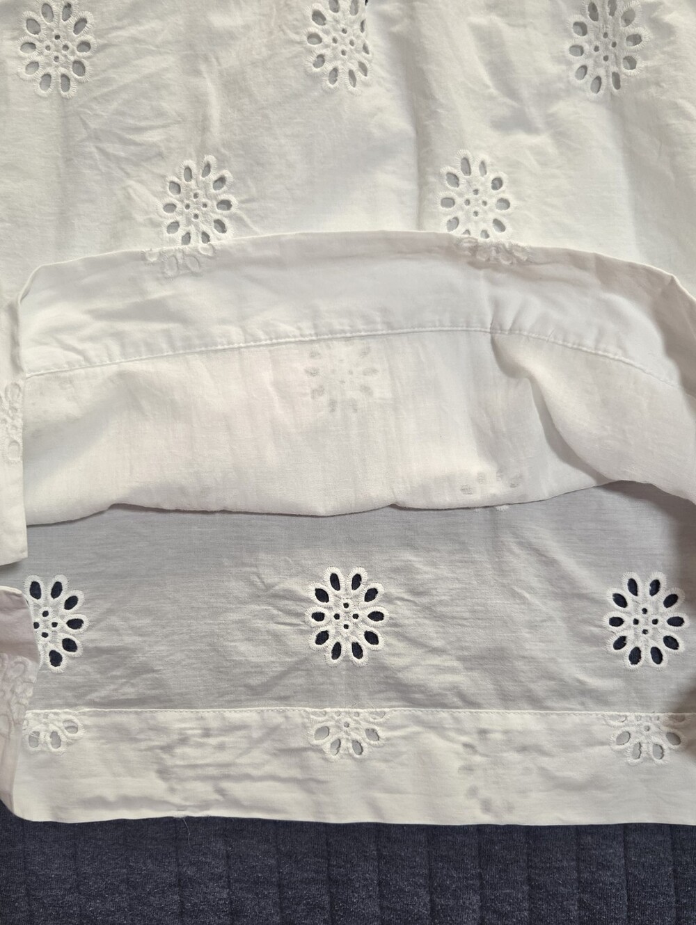 Eyelet Ruffle Sleeve Top - Picture 2 of 3